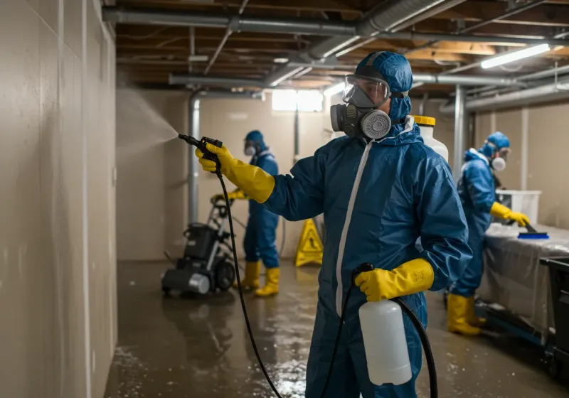 Basement Sanitization and Antimicrobial Treatment process in Hauula, HI